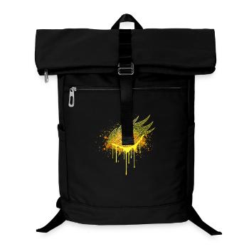 Mystic Eye Gold Edition – Urban Street Art Auge - Laptop-Rucksack  - Schwarz - Vorne