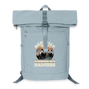 Funny Animal Badger - Laptop Backpack - ice blue - Front