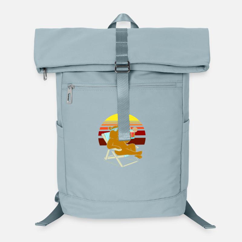 Capybara auf der Sonnenliege Retro-Sonnenurlaub Laptop-Rucksack 