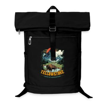 Land Of Adventure Yellowstone National Park - Laptop Backpack - black - Front