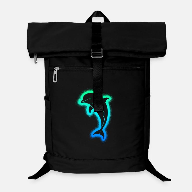 Dolphin Dolphin Men's Kids Boys Bottlenose dolphin Laptop Backpack