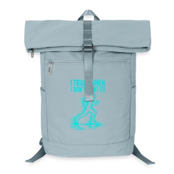 Ich trainiere auch, wenn ich keine Lust dazu habe – Läufer - Laptop-Rucksack  - Eisblau - Vorne