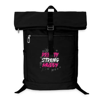 Pretty Strong Muddy Schlammlauf Mud Run Muddy Race - Laptop-Rucksack  - Schwarz - Vorne