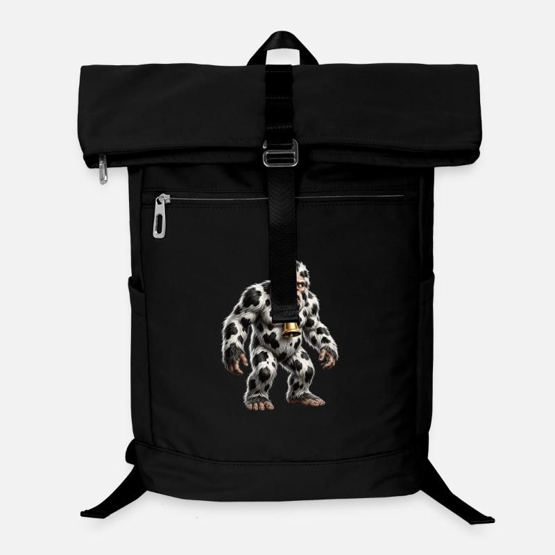 Funny Mixed Bigfoot Cow Pattern Laptop Backpack