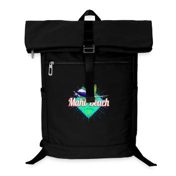 St. Maarten Flugzeug Karibik Vintage Souvenir - Laptop-Rucksack  - Schwarz - Vorne
