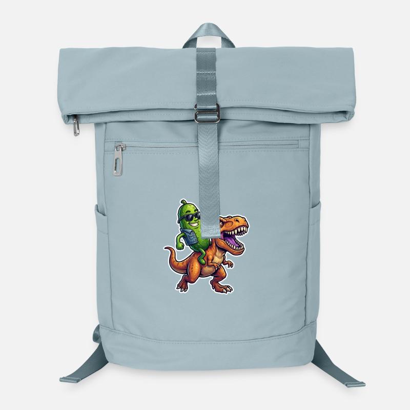 Sour cucumber rides dinosaur Laptop Backpack