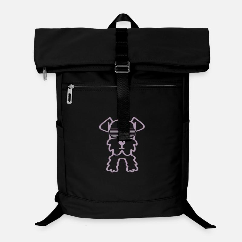 Cool Schnauzer with Sunglasses Minimalist Laptop Backpack
