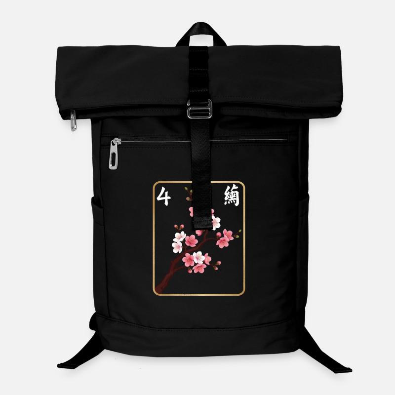 Mahjong-Blumenfliese 4 Laptop-Rucksack 