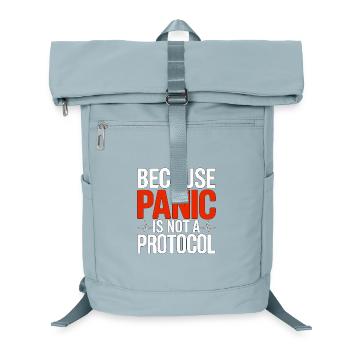 Paramédic parce que la panique n’est pas un soin préhospitalier - Sac à dos ordinateur - bleu glacier - Devant