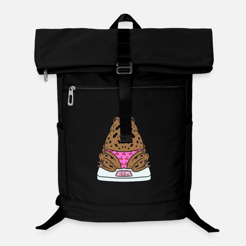 Frosch auf Waage mit Kirschen Laptop-Rucksack 