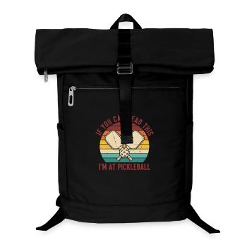 Pickleball-Witzspieler bin im Pickleball-Court - Laptop-Rucksack  - Schwarz - Vorne