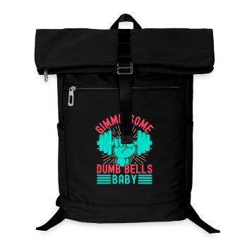 Fitness Fanatics Some Dumb Bells Baby Calisthenics - Laptop Backpack - black - Front