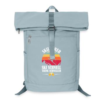 Skiing SKI INSTRUCTOR SKI FAST DRINK FASTER - Laptop Backpack - ice blue - Front