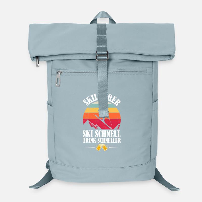 Skiing SKI INSTRUCTOR SKI FAST DRINK FASTER Laptop Backpack