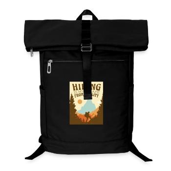 Hiking Mountaineering Hiking Saying - Laptop Backpack - black - Front