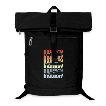 Vintage Railroad - Laptop Backpack - black - Front