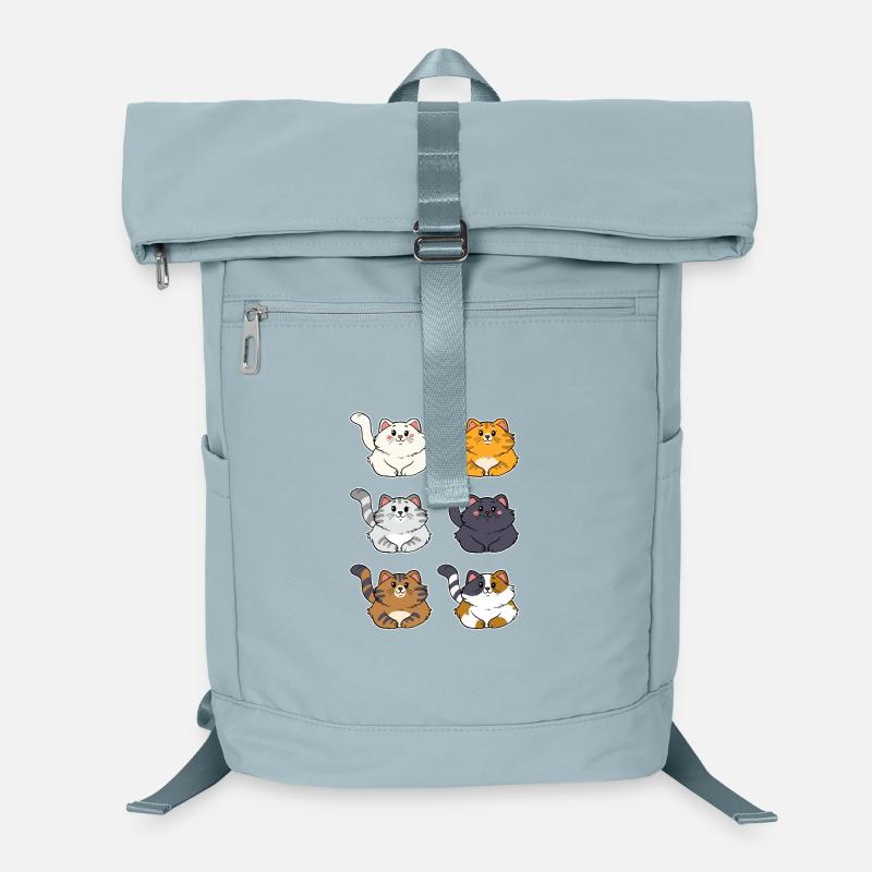 Cute Fluffy Cats Variety Kawaii Design Laptop Backpack