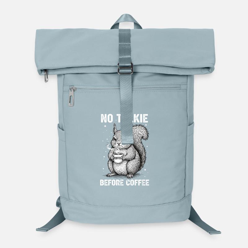 Kein Gespräch Vor Kaffee Liebhaber Eichhörnchen Laptop-Rucksack 