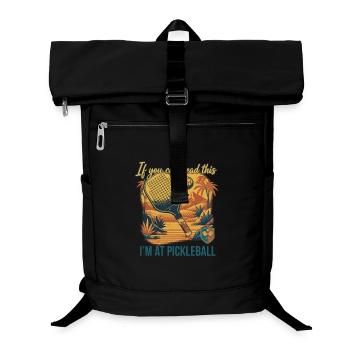 Pickleball: Wenn du das lesen kannst, bin ich bei Funny Player - Laptop-Rucksack  - Schwarz - Vorne