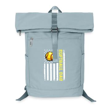 Camo Softball Dad PNG, Vatertagsdesign - Laptop-Rucksack  - Eisblau - Vorne