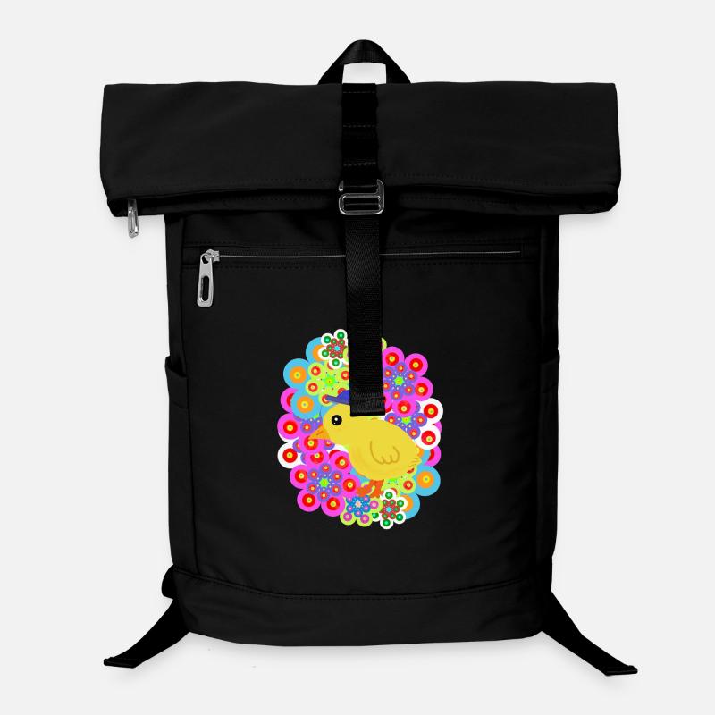 Frühling Retro Küken Huhn Kinder Ostern Laptop-Rucksack 