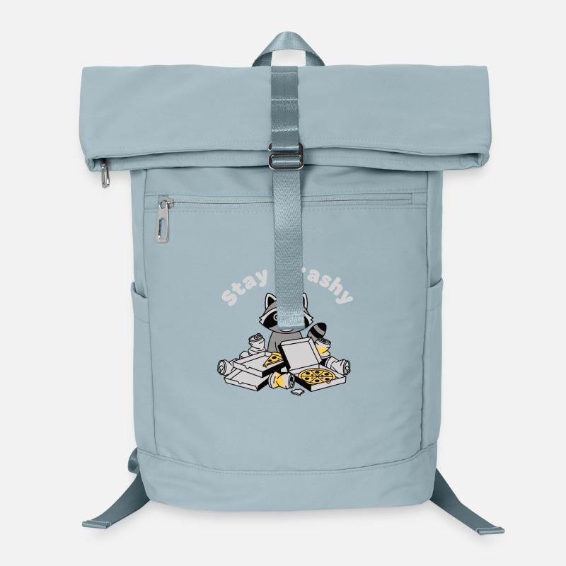 Bleib Trashy Waschbär Pizza Trash Panda Laptop-Rucksack 