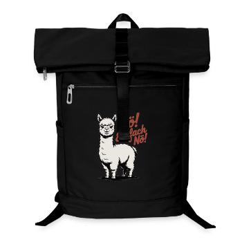 Lama Shirt Nö Einfach Nö - Laptop-Rucksack  - Schwarz - Vorne