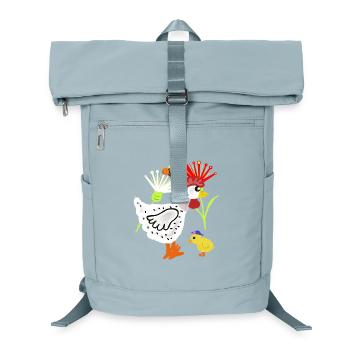 Fleurs de poulet poussin Poulet Retro Kids - Sac à dos ordinateur - bleu glacier - Devant