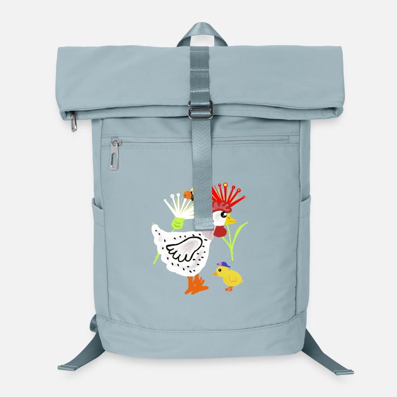 Huhn Küken Blumen Retro Kinder Henne Laptop-Rucksack 