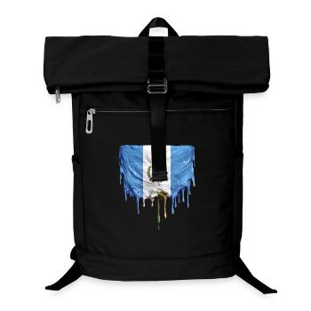 Guatemala Flagge Schmelz-Effekt - Laptop-Rucksack  - Schwarz - Vorne