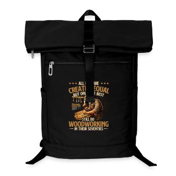 Beste Holzarbeiter in ihren Siebzigern Humor - Laptop-Rucksack  - Schwarz - Vorne
