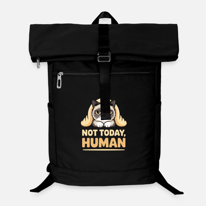 Heute nicht, Mensch | Grumpy Katze Humor Laptop-Rucksack 