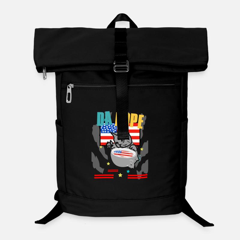 Da pope  coole Katze amerikanische flagge  Laptop-Rucksack 