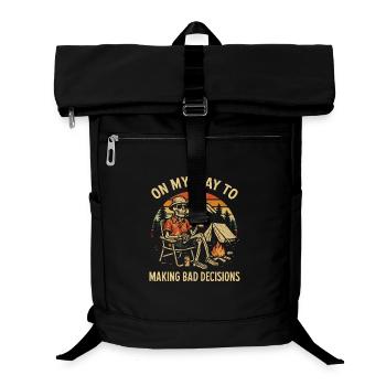 Camping Humor On My Way To Making Bad Decisions - Laptop Backpack - black - Front