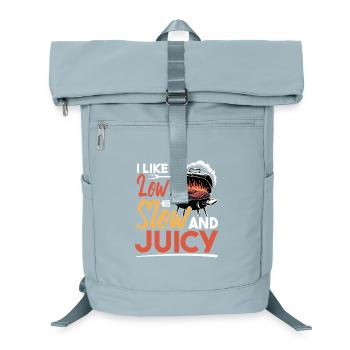 BBQ Grilling Meat Smoking Barbecue - Laptop Backpack - ice blue - Front