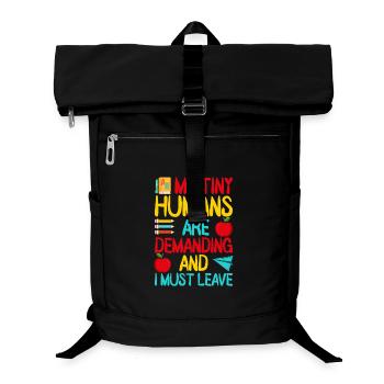 Pre K Teacher Human Are Demanding Kindergarten - Laptop Backpack - black - Front