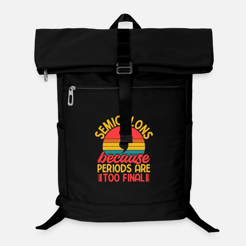Semicolon Suicide Prevention Periods Too Final Laptop-Rucksack 