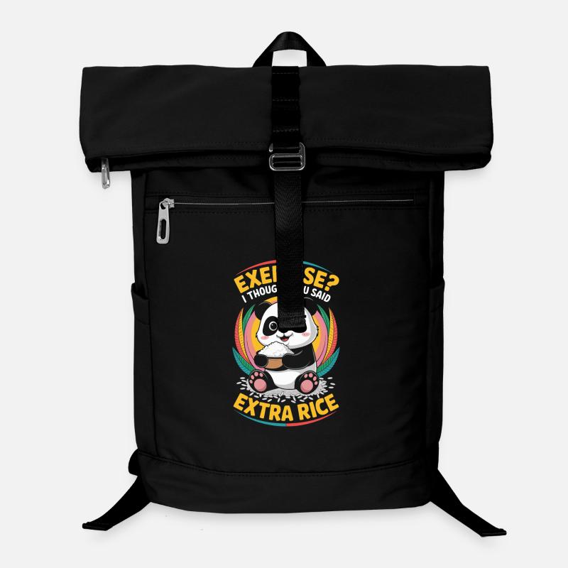 Panda Extra Rice Humor Laptop Backpack