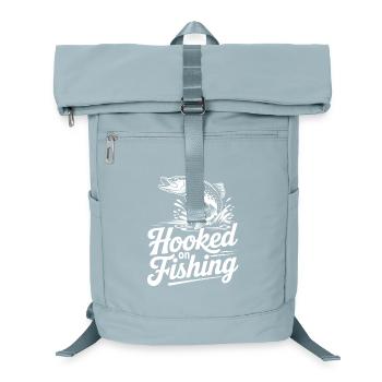 Angeln Hooked on Fishing - Laptop-Rucksack  - Eisblau - Vorne