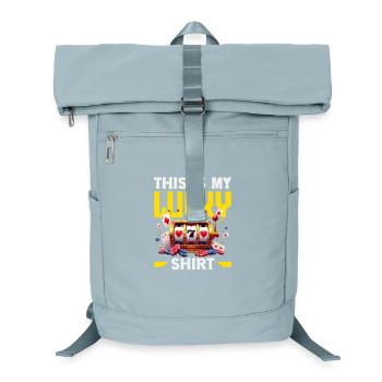 Mein Glücksshirt Casino Spielautomat Glücksspiel - Laptop-Rucksack  - Eisblau - Vorne