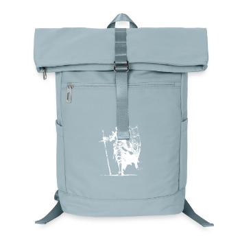 Ritter-Silhouette mit Banner und Schwert - Laptop-Rucksack  - Eisblau - Vorne