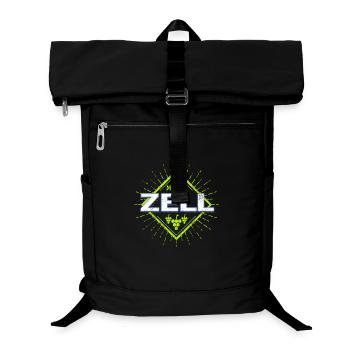 Zell an der Mosel Retro Weintrauben Souvenir - Laptop-Rucksack  - Schwarz - Vorne