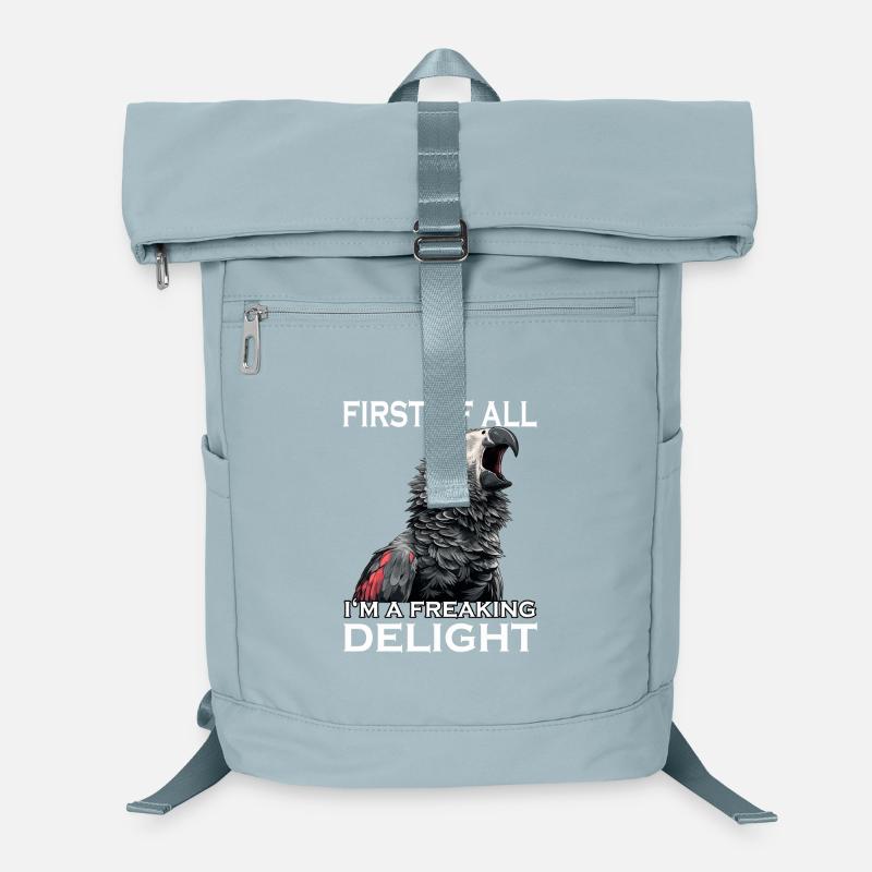 African grey parrot, sarcastic bird, cheeky parrot, Laptop Backpack