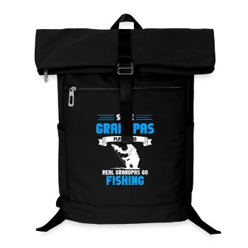 Echte Grandpas Fish - Laptop-Rucksack  - Schwarz - Vorne