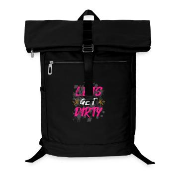 Lets get dirty Schlammlauf Mud Run Muddy Race - Laptop-Rucksack  - Schwarz - Vorne