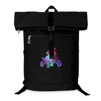 Quad ATV Space Quad Driver Kids Boys Offroad - Laptop Backpack - black - Front