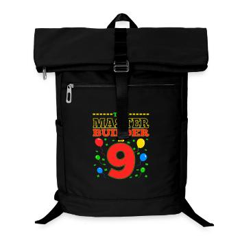 Master Builder 9 Years Old Block Building 9th BDay - Laptop Backpack - black - Front
