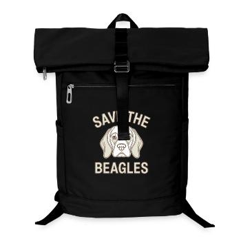 Rettet die Beagles - Laptop-Rucksack  - Schwarz - Vorne