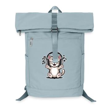 Cat Music - Laptop Backpack - ice blue - Front