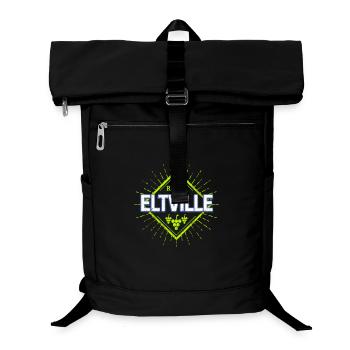 Eltville am Rhein in Deutschland mit Retro Reben - Laptop-Rucksack  - Schwarz - Vorne